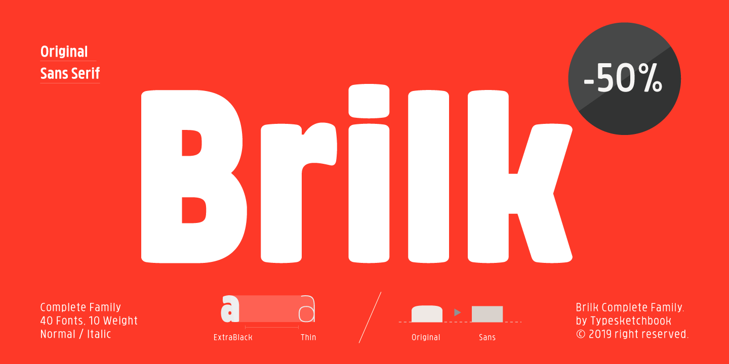 Brilk Extra Bold Font preview